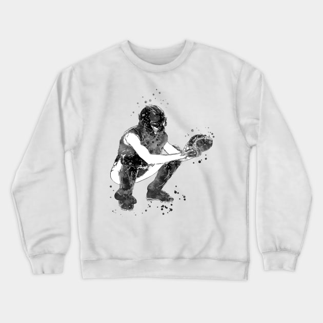 American Football Player Girl Crewneck Sweatshirt by RosaliArt